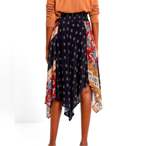 Desigual Dresses & Skirts - 🍁 97. NWOT Desigual Asymmetric Flared Patchwork Skirt